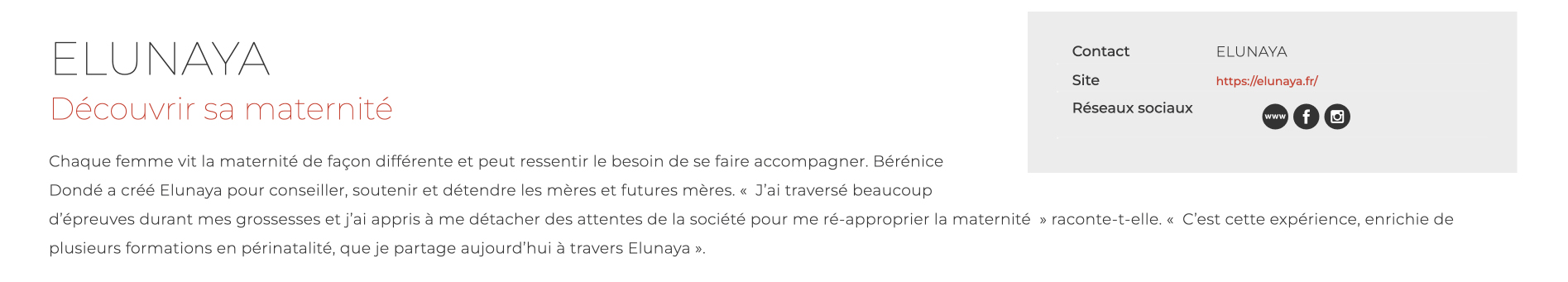 Article Gala Elunaya